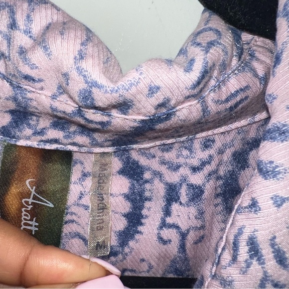 Aratta Pink and Blue Patterned Blouse - Picture 8 of 9